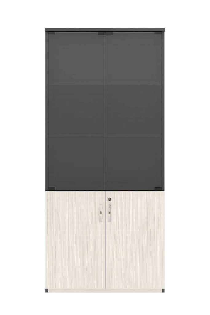 Armoire MDF plein 2 portes semi vitrés