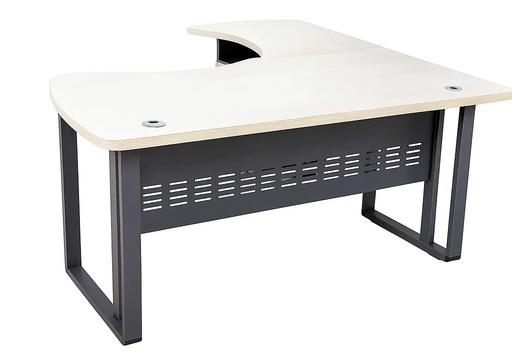 Bureau MDF mixe Acier avec retour