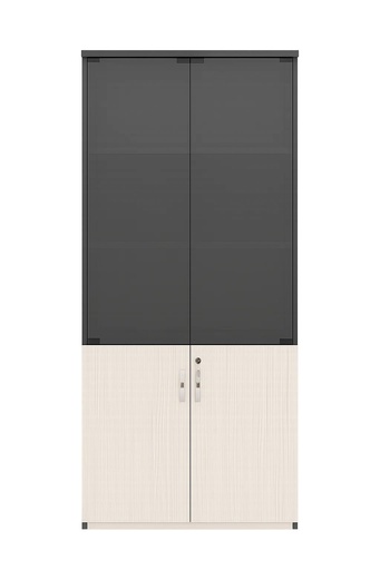 Armoire MDF plein 2 portes semi vitrés